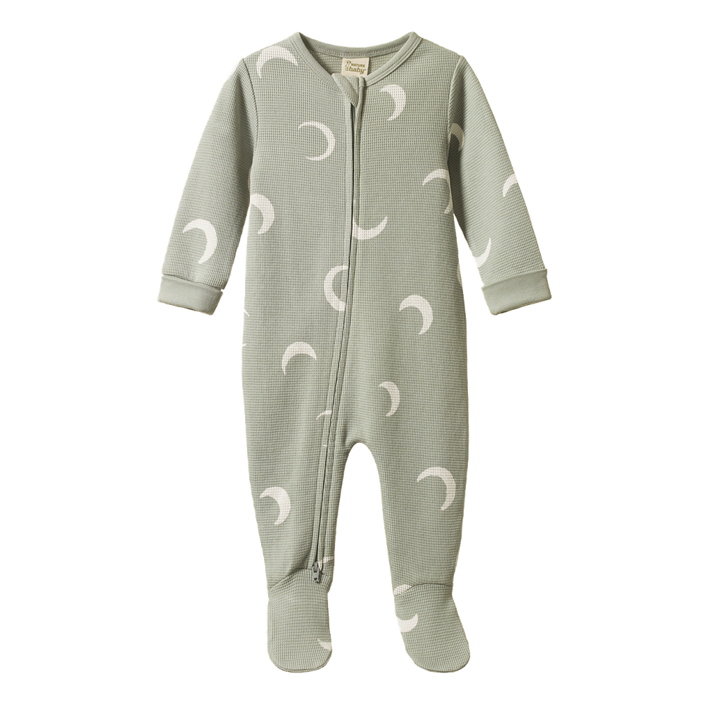 DREAMLANDS SUIT WAFFLE - Crescent Print | Nature Baby