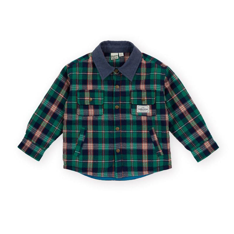 CHECK PADDED SHACKET | Goldie + Ace