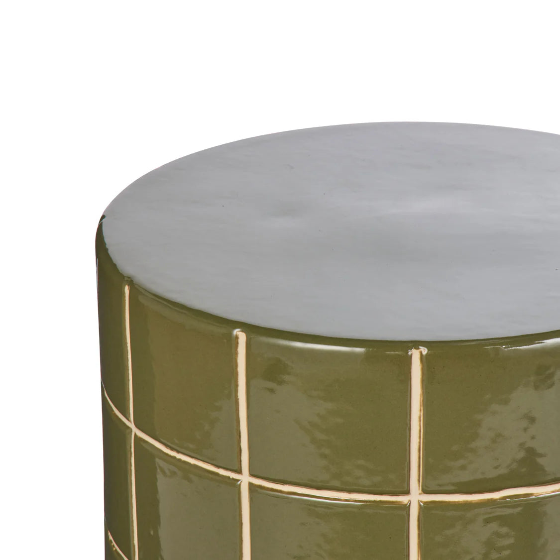 Hugo Side Table Green & Off White | Amalfi