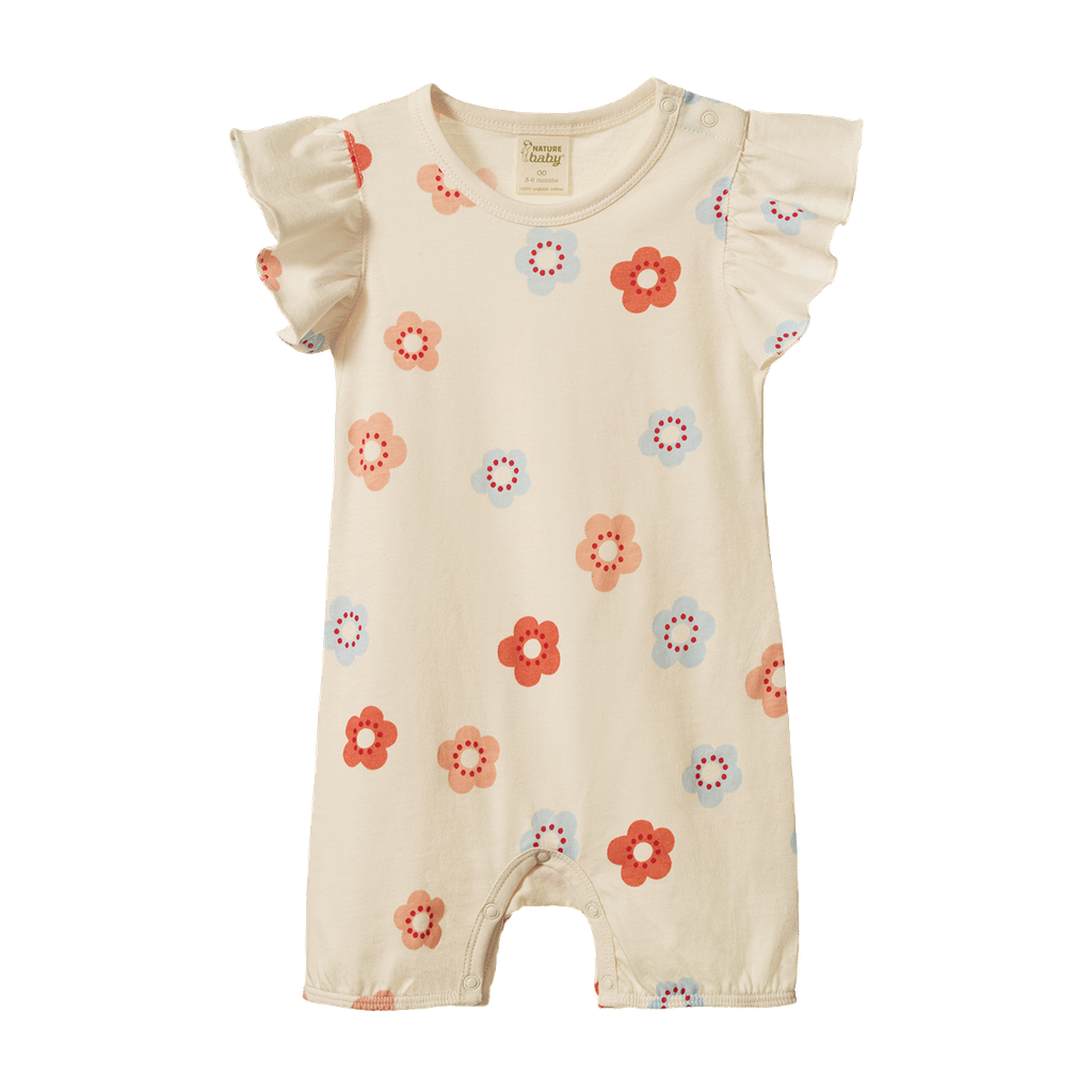 TILLY SUIT - Flora Stamp Print | Nature Baby