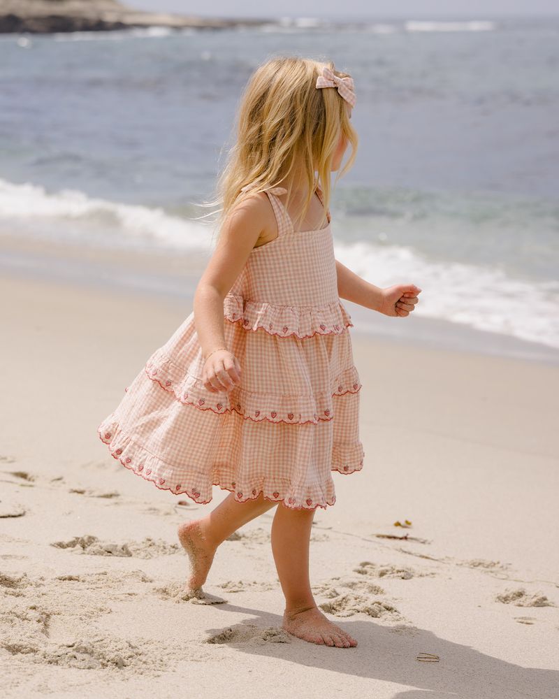 Ruffled Swing Dress || Petal Gingham - Petal | Rylee + Cru