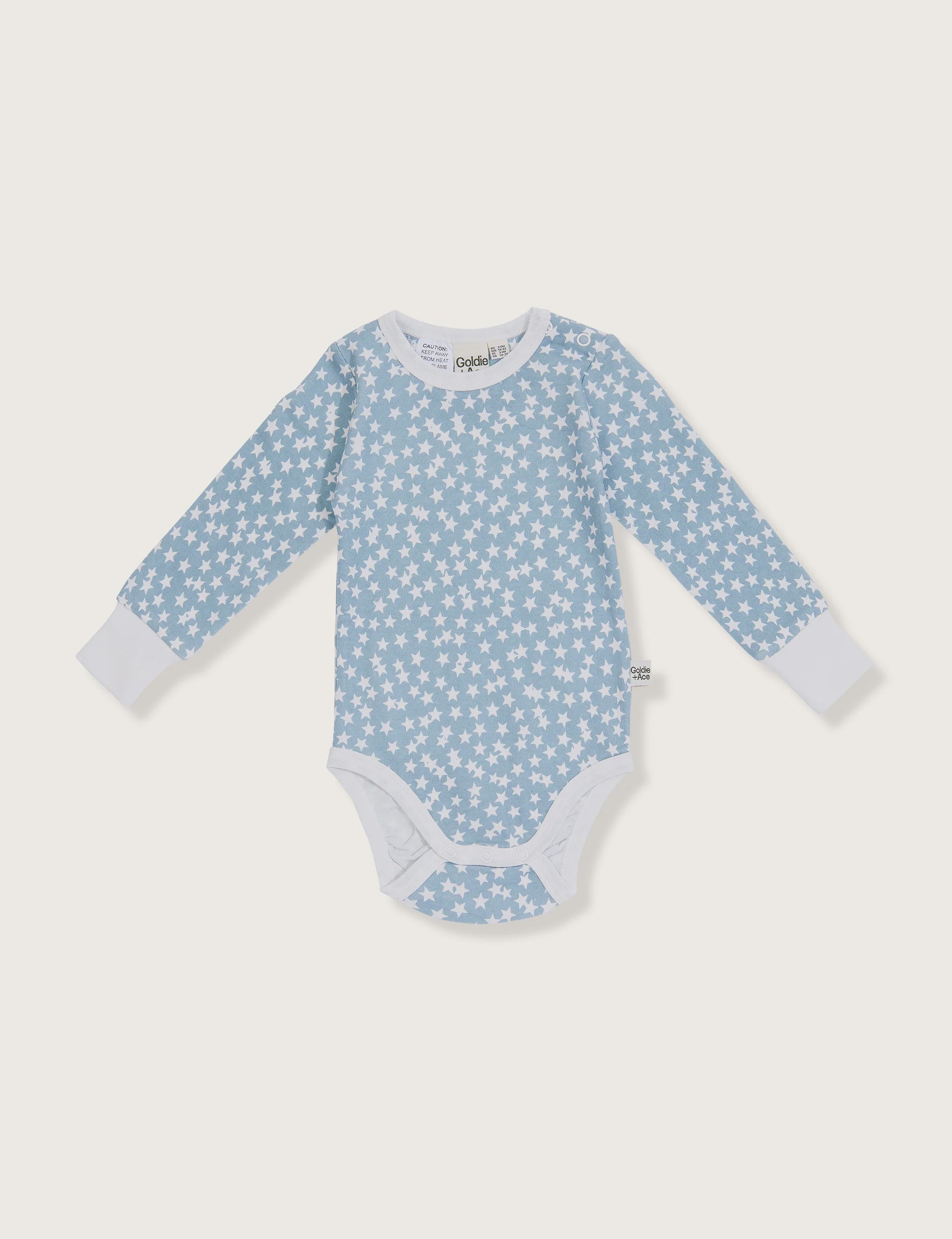 CHARLIE STARS PRINT LONG SLEEVE BODYSUIT | Goldie and Ace