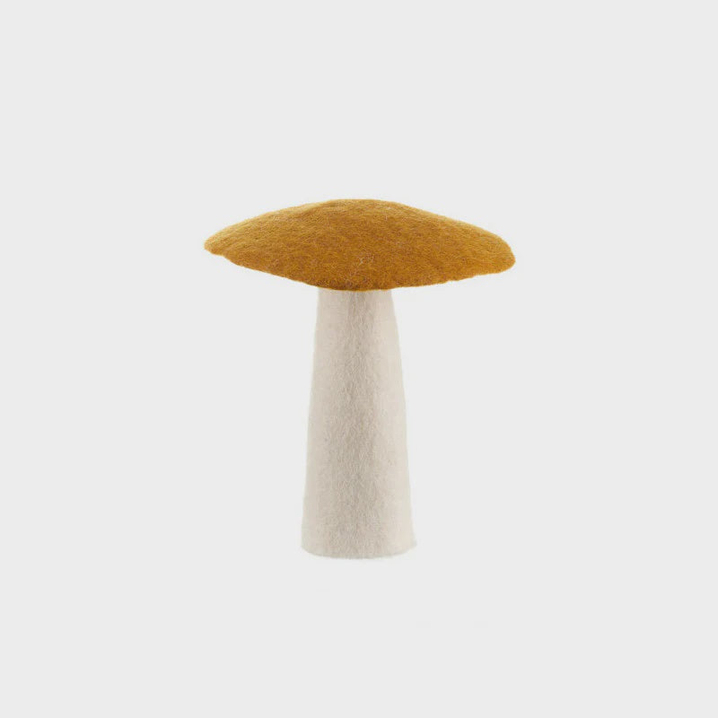 Mushroom 100 % Felt (XL -18 cm) Gold