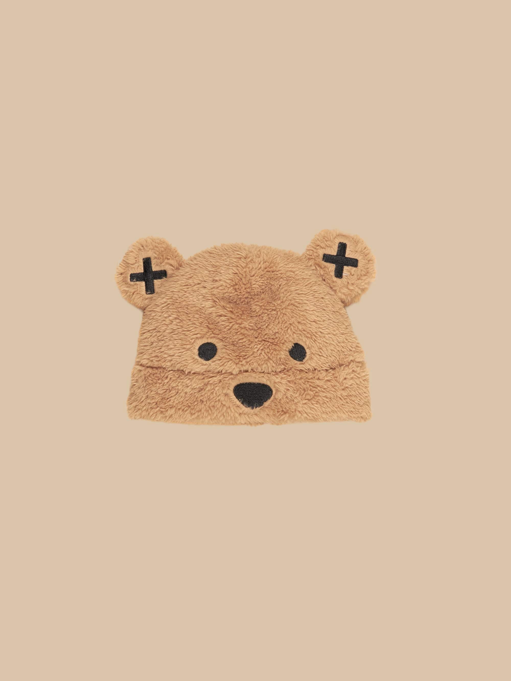TEDDY BEAR FUR BEANIE  |  Huxbaby