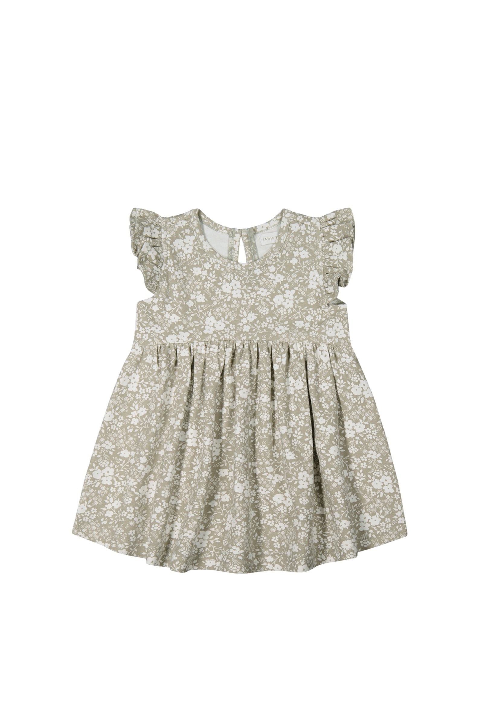 Organic Cotton Ada Dress - Pansy Floral Mist | Jamie Kay