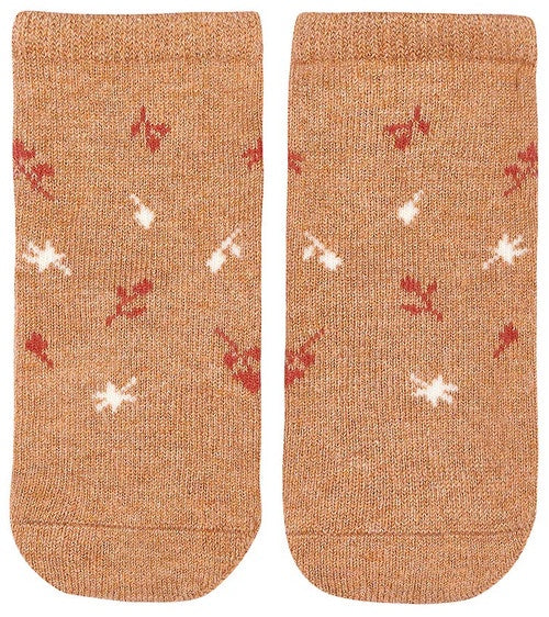 Organic Baby Socks Ankle Maple Leaves | Toshi