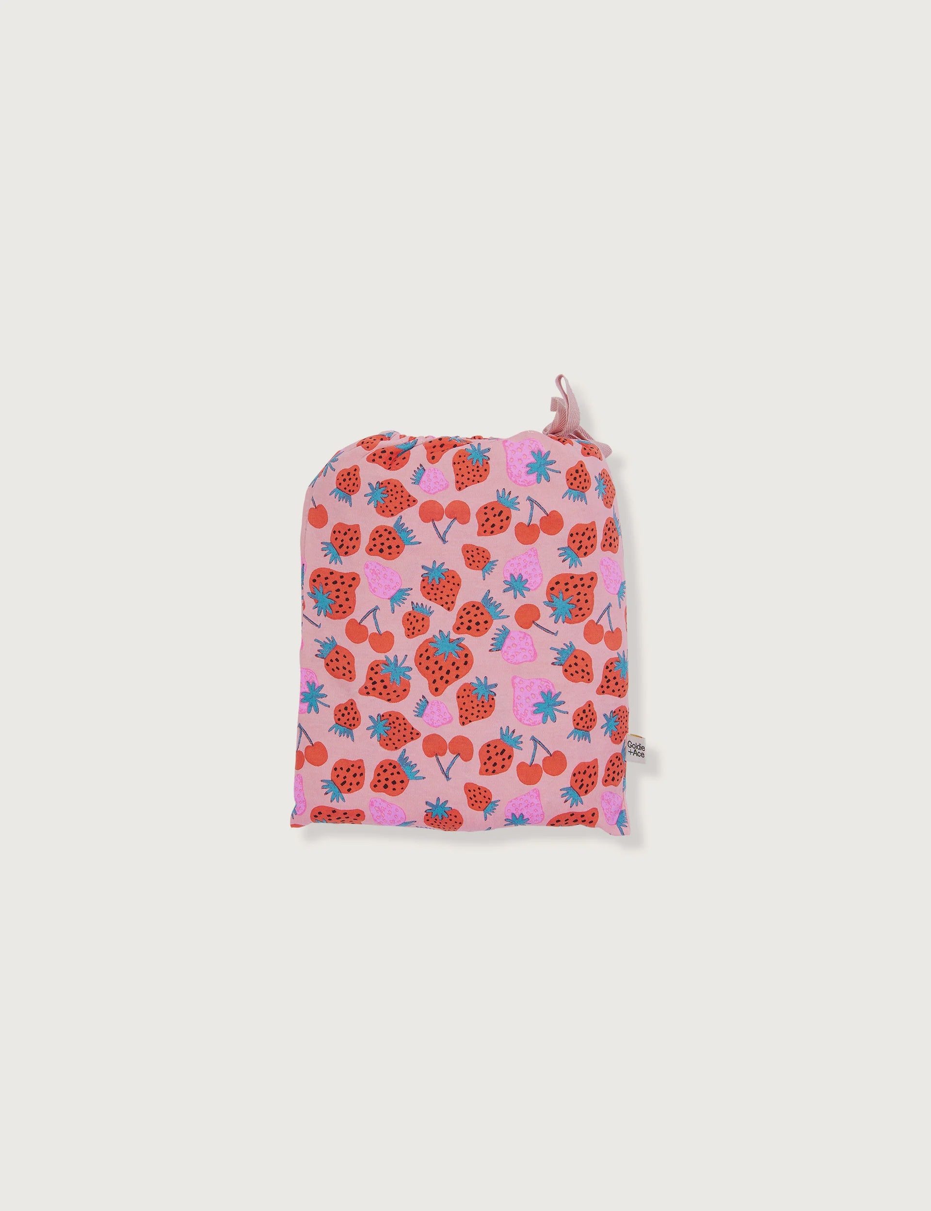 SALLY STRAWBERRY PRINT FITTED SHEET | Goldie and Ace