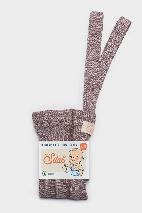 Footless Cotton Tights - Vanilla Fig | Silly Silas
